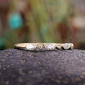 Marquise And Round Stone Half-Eternity Slim Rings In Three Tones view 3