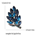 Marquise Crystal Leaf Brooch Decorative Lapel Pin For Jackets And Scarves view 10