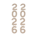 Crystal Numeral Statement Drop Earrings in Silver Tone view 5