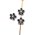 Five Petal Flower Spacer Beads in Detailed Metal Finishes for Jewelry Making view 3
