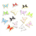 Crystal Enamel Butterfly Charms in Seven Colors and Two Tones view 5