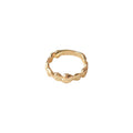 Gold Tone Irregular Wavy Band Ring Organic Liquid Texture view 5