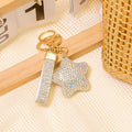 AB Rhinestone Star Keychain Gold Hardware Strap Color Options view 3