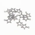 Silver-Tone Open Star Pendant Charms in Assorted Designs view 3