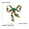 Antique Gold Bow Brooch Square Rhinestone Three Styles view 6