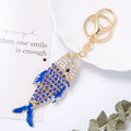 Articulated Rhinestone Fish Keychain Gold Clasp Five Colors view 9