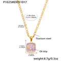 Palm Tree Enamel and Crystal Lock Pendant Necklaces in Four Styles view 6