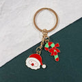 Gold Enamel Christmas Charm Keychains Six Festive Styles view 10