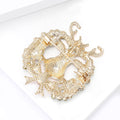 Multicolor Deer Brooch In 1 Style With Polished Metal And Decorative Details view 4