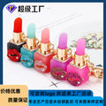 Resin Lipstick Keychain Rhinestone Lips Metal Bag Charm view 1