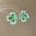 Crystal Flower Stud Earrings in Three Pastel Colors view 8