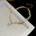 Scalloped Rhinestone Choker Round Crystal Drop Pendant view 6