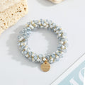 Crystal and Faux Pearl Spiral Hair Ties in Twelve Colorways view 6