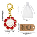 Enamel Smiley Face Flower Charm Gold Lobster Clasp Six Colors view 2