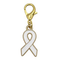 Enamel Awareness Ribbon Charm Gold Lobster Clasp Six Colors view 8
