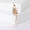Long Stem Calla Lily Brooch in Four Translucent Enamel Colors view 7