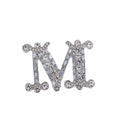 Gold Tone Silver Tone Initial Letter Crystal Two Designs Metal Brooch Pin view 5