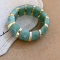 Acrylic Marbled Segment Bracelets Gold Spacers 8 Colors view 12