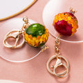 Jewel Filled Pomegranate Keychains in Red and Green view 4