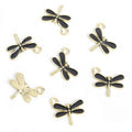 Glitter Dragonfly Enamel Alloy Charm Pendants in Seven Colors view 12