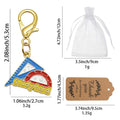 Study Hard Ruler Protractor Enamel Lobster Clasp Keychain view 2