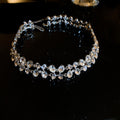 Silver Tone Clear Oval Crystal Bracelet And Necklace Options view 7