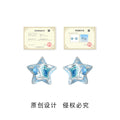 Silver Tone Translucent Aqua Star Earrings In Stud And Clip On Styles view 3