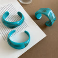 Acrylic Irregular Open Cuff Bangles Three-Piece Six Colors view 11