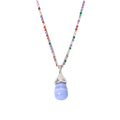 Resin Teardrop Pendant Zircon Tennis Chain Necklaces view 5