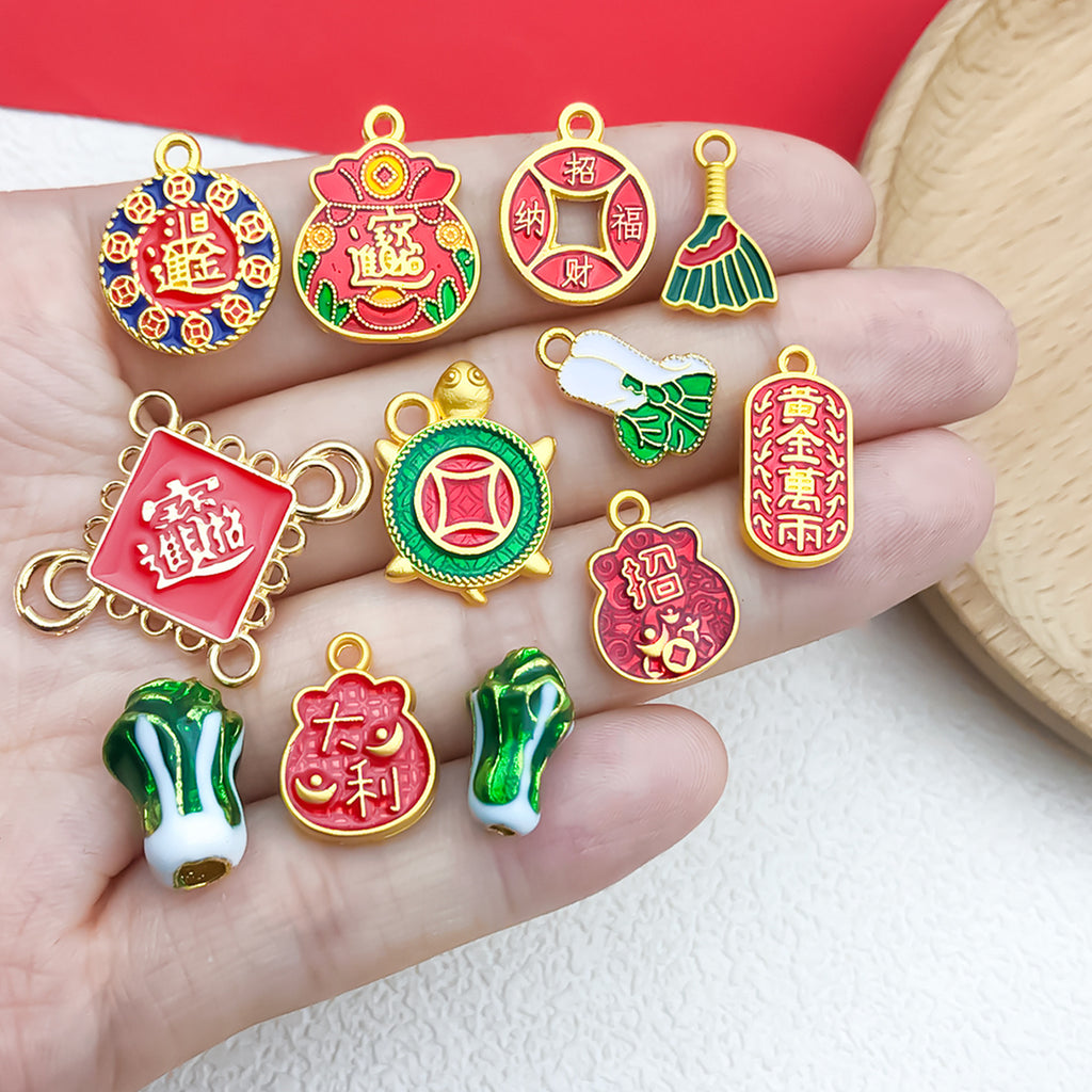Gold Tone Zinc Alloy Ingot Lucky Bag Charm Pendant for DIY Necklace Bracelet Keychain