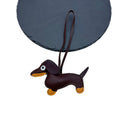 PU Leather Dachshund Dog Bag Charm Pendant Two Colors view 5