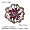 Openwork Crystal Flower Brooch Antique Frame Seven Colors view 10