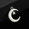 Silver-Tone Moon Star