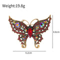 Butterfly Crystal Three Designs Metal Brooch Pin for Jackets and Lapels view 2