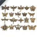 Gold-Tone Butterfly and Bee Metal Charms with 25 Listed Options view 1