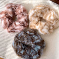 Faux Fur Mottled Scrunchie Hair Ties Five Color Options view 2