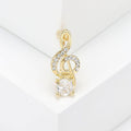 Treble Clef Crystal Brooch in Three Colors for Jackets, Coats, and Scarves view 6