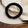 Satin Elastic Hair Ties Bead Connector Six Neutral Colors view 8