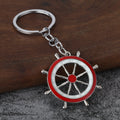 Metal Ship Wheel Keychain, Gold Or Silver Tone, 8 Color Styles view 9