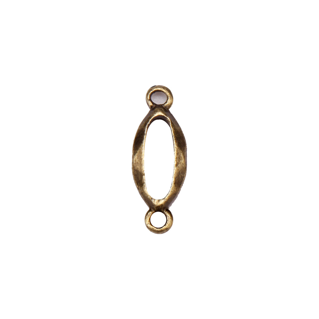 Antique Bronze Alloy Double-Hole Connector for Bracelets and Necklaces