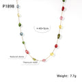 Gold Mamma Heart Zircon Bracelet Necklace And Stone Strand view 8