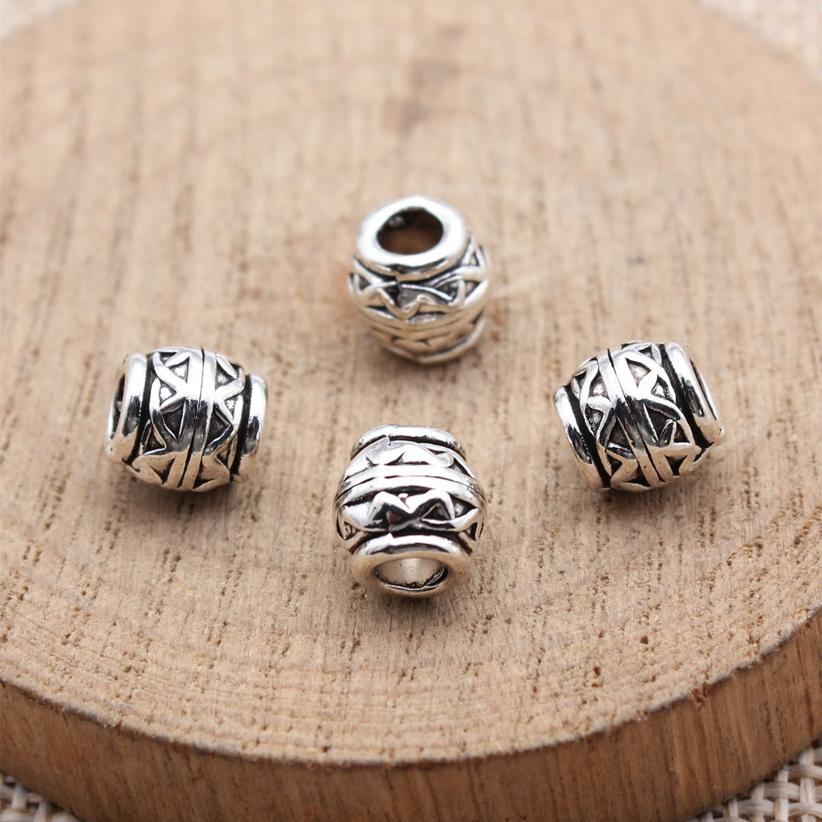 7.7x7.7x7.7mm 1.1g Multicolor Zinc Alloy Cube Large Hole Spacer Beads for Bracelet Necklace DIY Making
