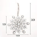 Silver Rhinestone Snowflake Christmas Tree Hanging Ornament view 3