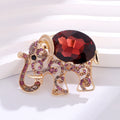 Elephant Crystal Two Designs Metal Brooch Pin for Jackets and Lapels view 5