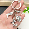 Antique Silver Western Hat Boot and Pistol Keychain Pair view 3