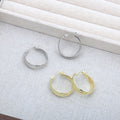 Twisted Multi Band Small Hoop Earrings in Gold and Silver view 2