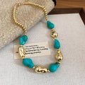 Gold Tone Nugget Bead Necklaces And Bracelets Multi Colors view 7