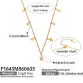 Crystal Heart and Mixed Charm Necklace Collection in Two Metal Tones view 7