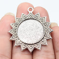 Sunburst Round 25 mm Pendant Settings in Two Antique Finishes view 4