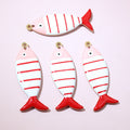 Striped Enamel Fish Charms With Red Tails in Eleven Colors view 12
